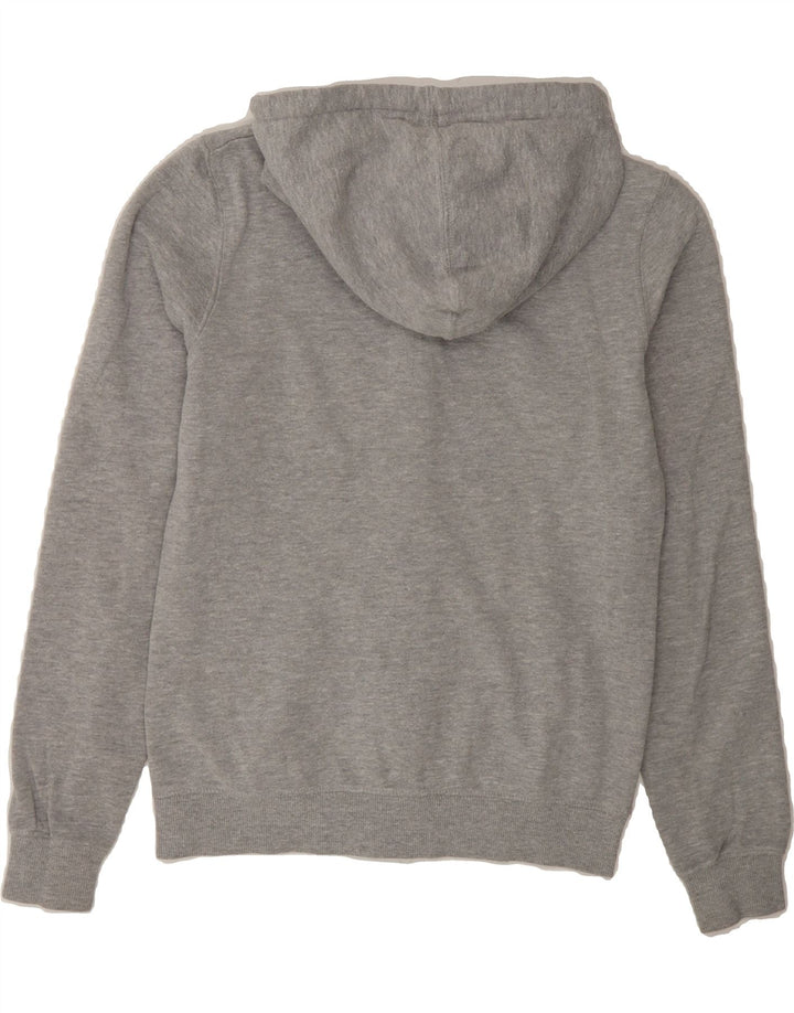 MOSSIMO Womens Graphic Zip Hoodie Sweater US 8 Medium Grey Cotton Vintage Mossimo and Second-Hand Mossimo from Messina Hembry 