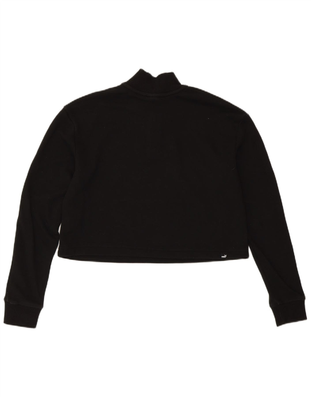 Pulover oversized crop PUMA pentru femei UK 6 XS negru Colorblock