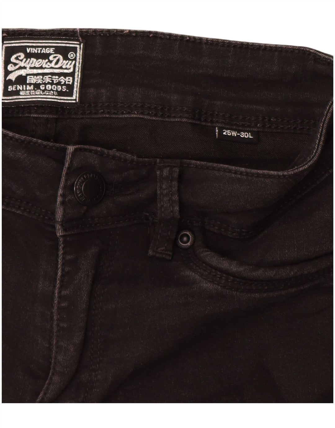 SUPERDRY blugi skinny pentru femei W25 L30 bumbac negru