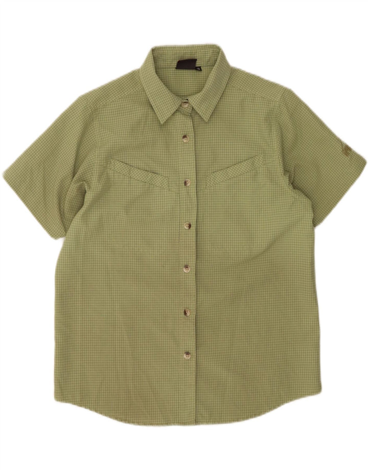 Cămașă cu mânecă scurtă pentru femei MC Kinley EU 38 Poliester cu carouri verde mediu