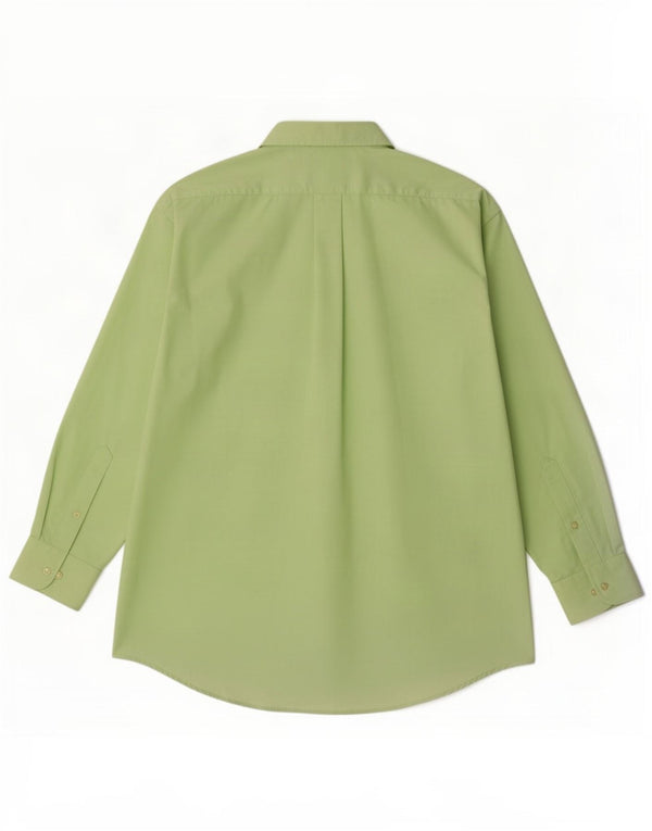 Chaps Mens Regular Fit Shirt Size 16 1/2 Large Green Cotton
