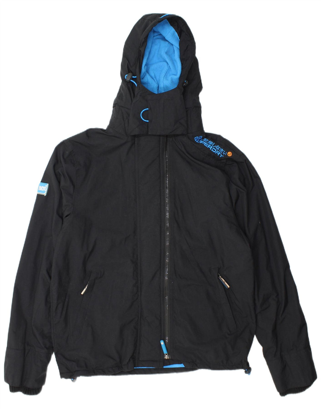 Jachetă Windbreaker cu grafică Superdry pentru femei UK 16 Large Black