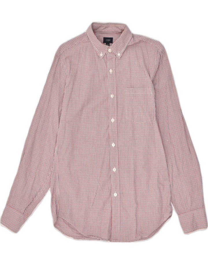 J. CREW Mens Shirt Small Red Check Cotton | Vintage J. Crew | Thrift | Second-Hand J. Crew | Used Clothing | Messina Hembry 