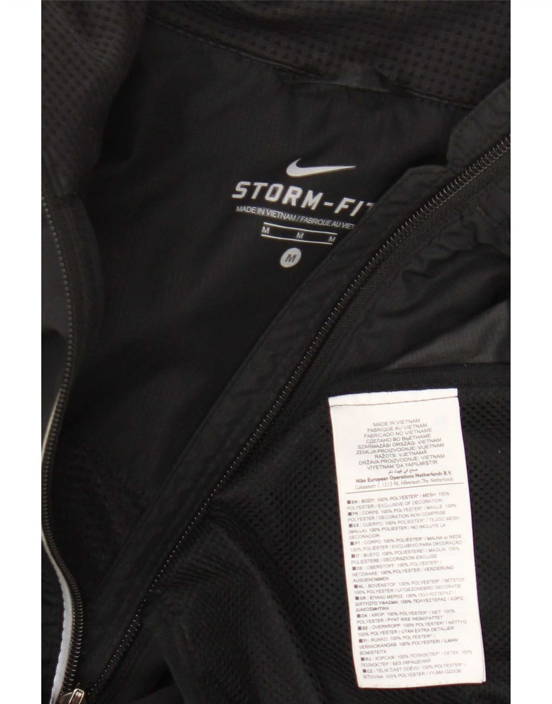 Jachetă de top pentru trening Nike Storm-Fit pentru femei UK 12 Poliester mediu negru