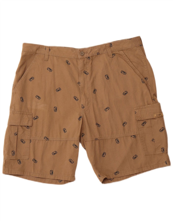 Pantaloni scurți cargo grafic WRANGLER pentru bărbați W40 XL bumbac maro