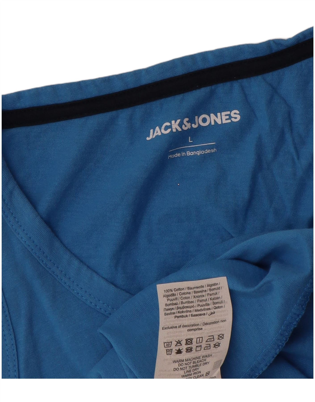 Vestă cu grafică Jack & Jones pentru bărbați, mare, albastru, bumbac