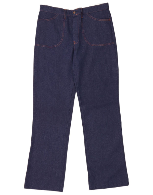 Blugi vintage pentru femei cu picioare largi W32 L31 bleumarin