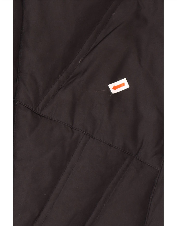TRUSSARDI Womens Padded Coat IT 42 Medium Black Polyester