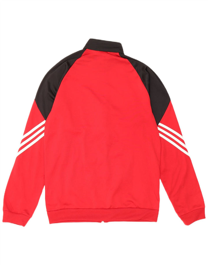 Jachetă de top pentru trening pentru bărbați Adidas, roșu, poliester color bloc