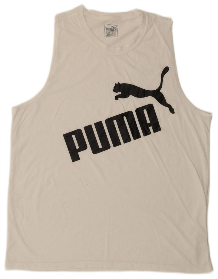 Vesta grafică pentru bărbați PUMA XL, alb