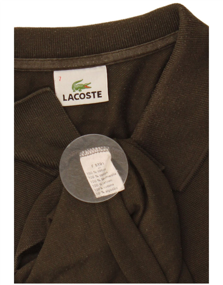Tricou polo pentru bărbați LACOSTE Mărimea 7 2XL Bumbac kaki
