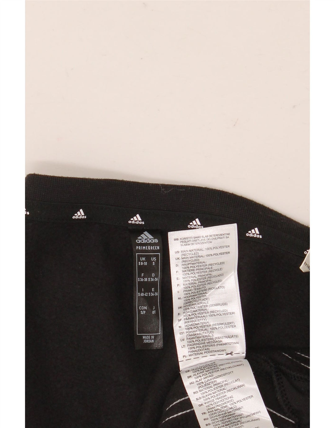 Pulover adidas pentru femei UK 8/10 Poliester negru mic