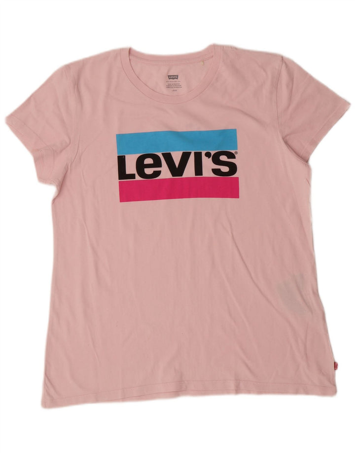 Tricou grafic Levi's pentru femei Top UK 16 Large Pink