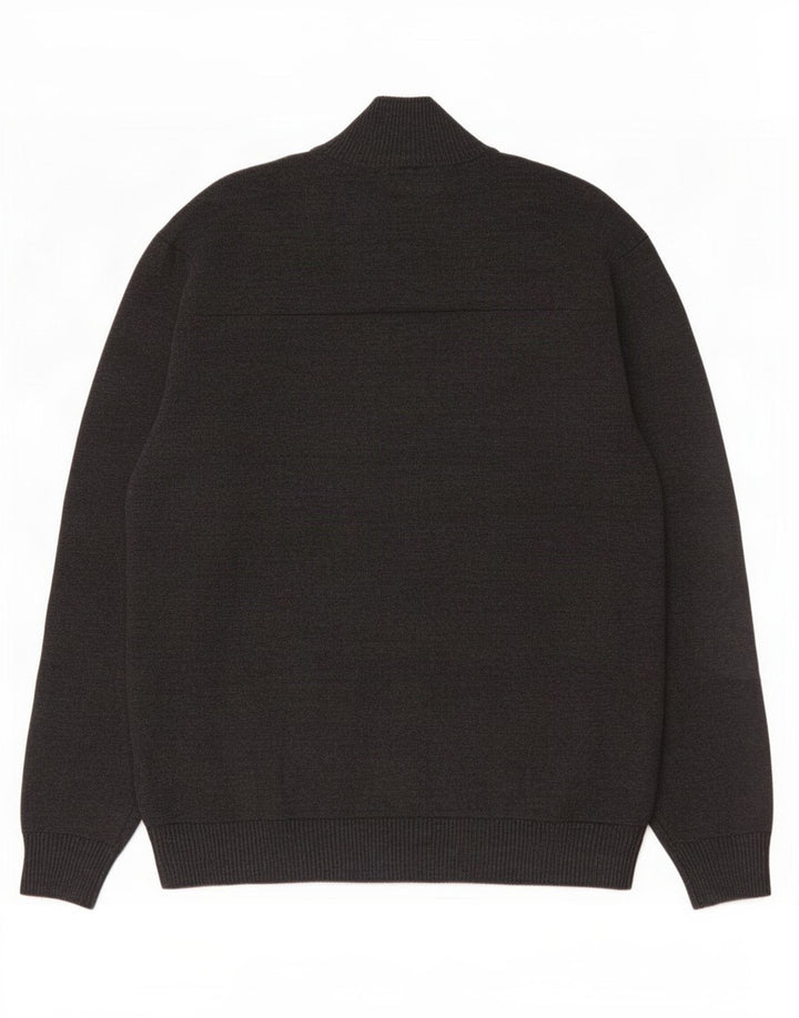 Pulover cardigan pentru bărbați Marks & Spencer, bumbac gri mediu