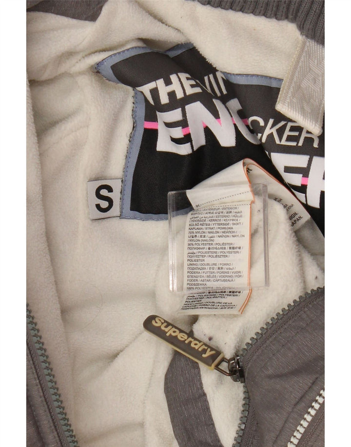 Superdry Windattacker Graphic Windbreaker Jacket pentru femei UK 10 Small Gri