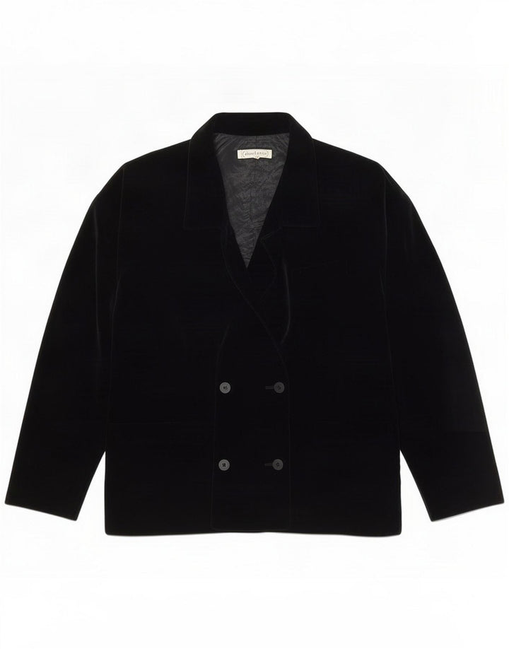 Deni-Cler Jachetă pentru femei din catifea cu două piepturi IT 42 Medium Black