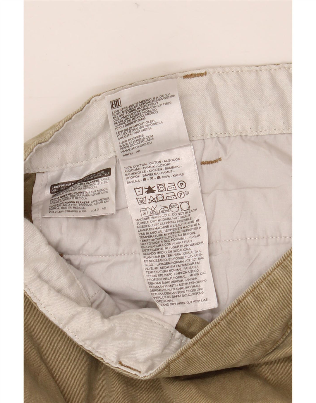 Pantaloni scurti chino DOCKERS pentru bărbați W40 XL, bumbac, bej