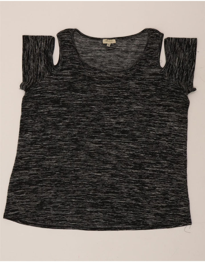 Bluză cu autograf pentru femei Marks & Spencer, Marea Britanie 20 2XL, negru pete