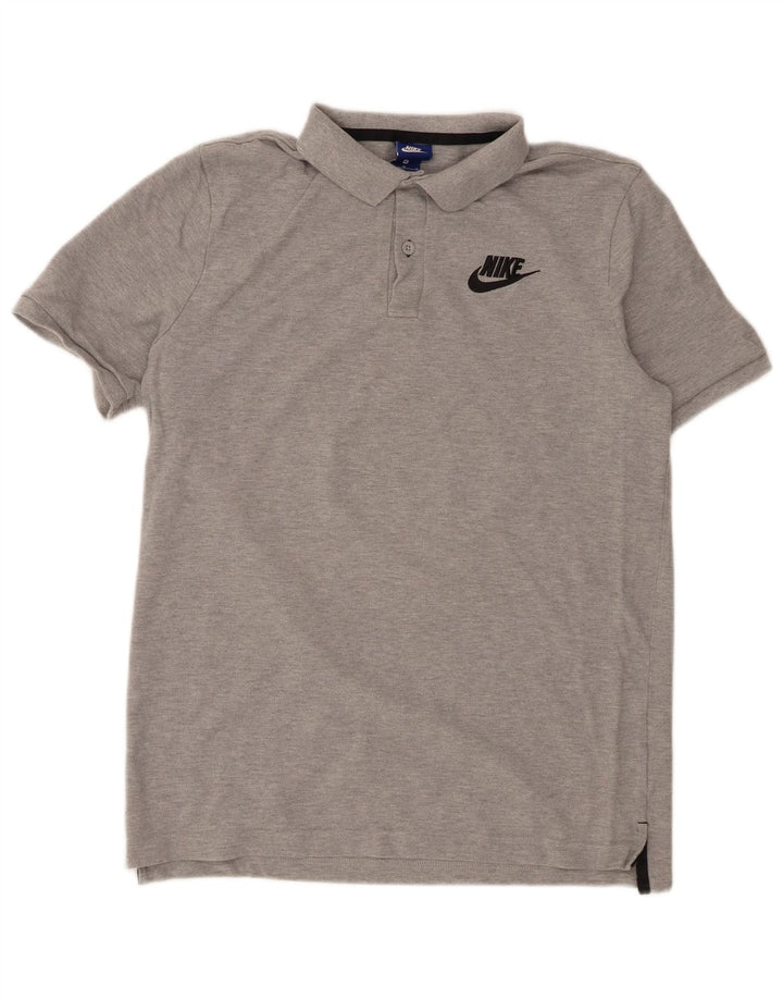 Tricou polo Nike pentru bărbați, bumbac, gri mediu