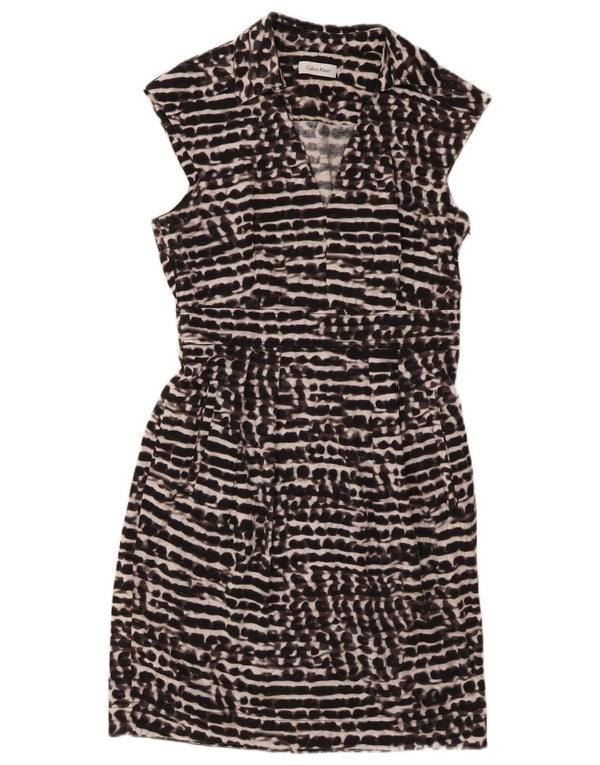 CALVIN KLEIN Rochie fără mâneci pentru femei UK 10 Small Black Flecked
