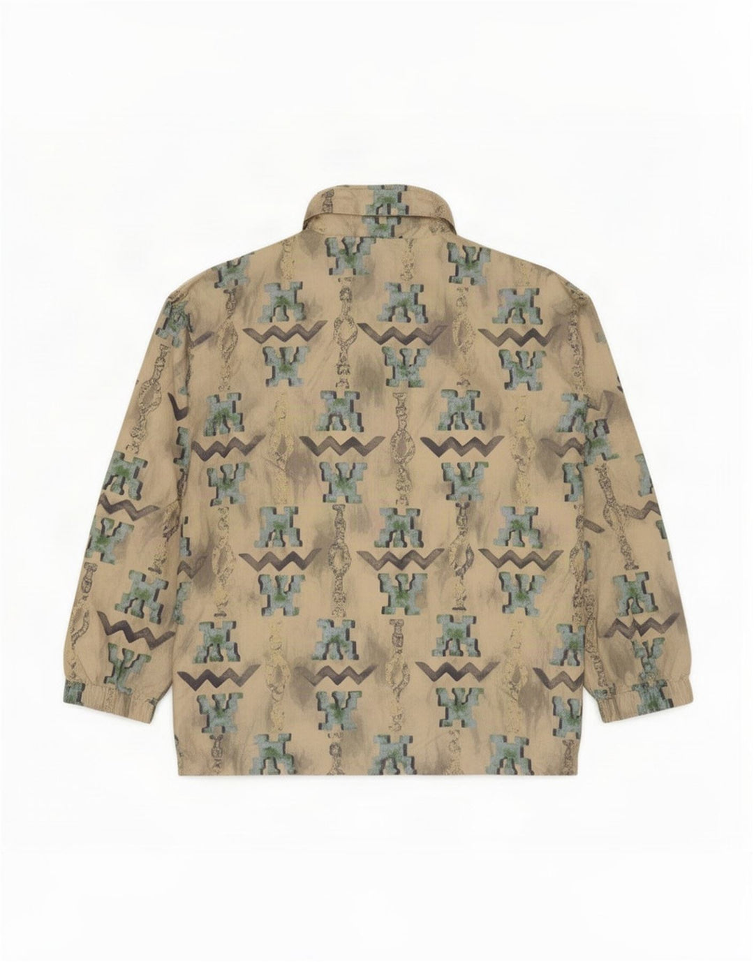 Jachetă Anorak pentru bărbați Exxtasy, cu model abstract, cu o formă lejeră, UK 36, mică, alb