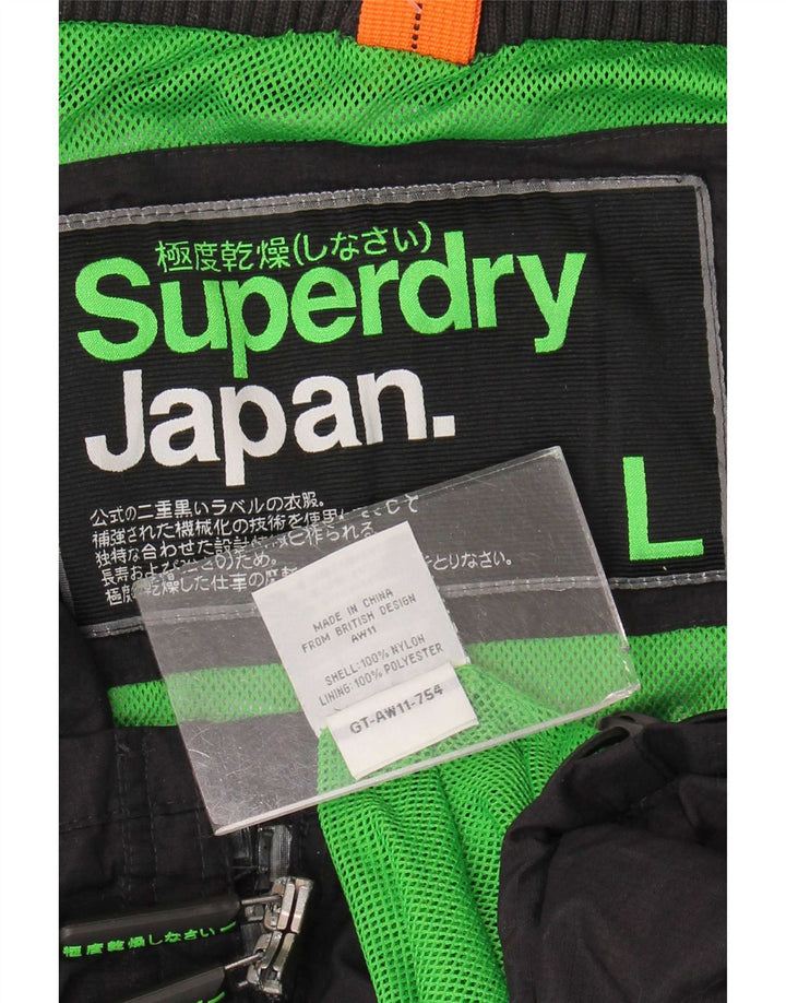 Jachetă de ploaie Superdry pentru bărbați UK 40, mare, negru, nailon