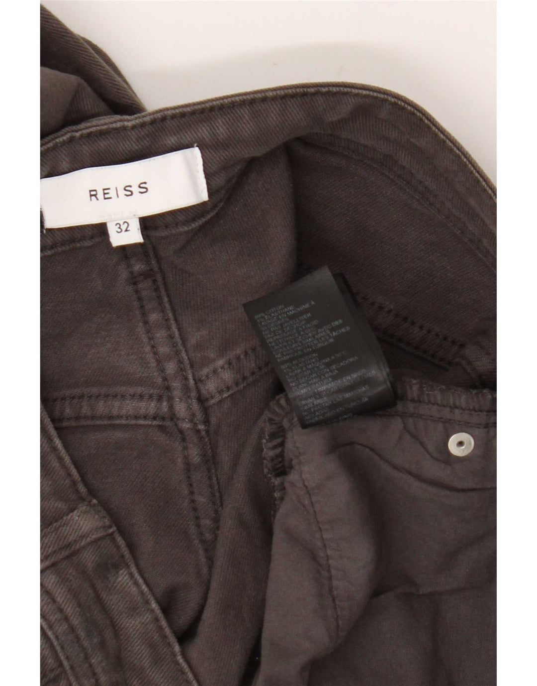 Blugi subțiri pentru bărbați Reiss W32 L32 bumbac gri