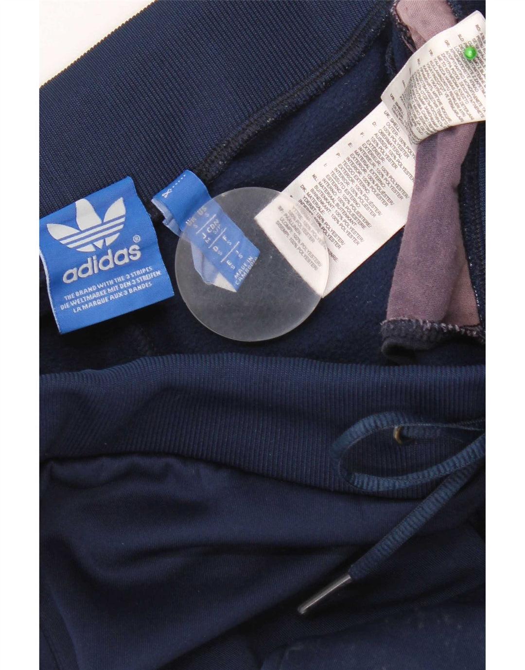 Pantaloni de trening Adidas pentru femei UK 10 Poliester bleumarin mic