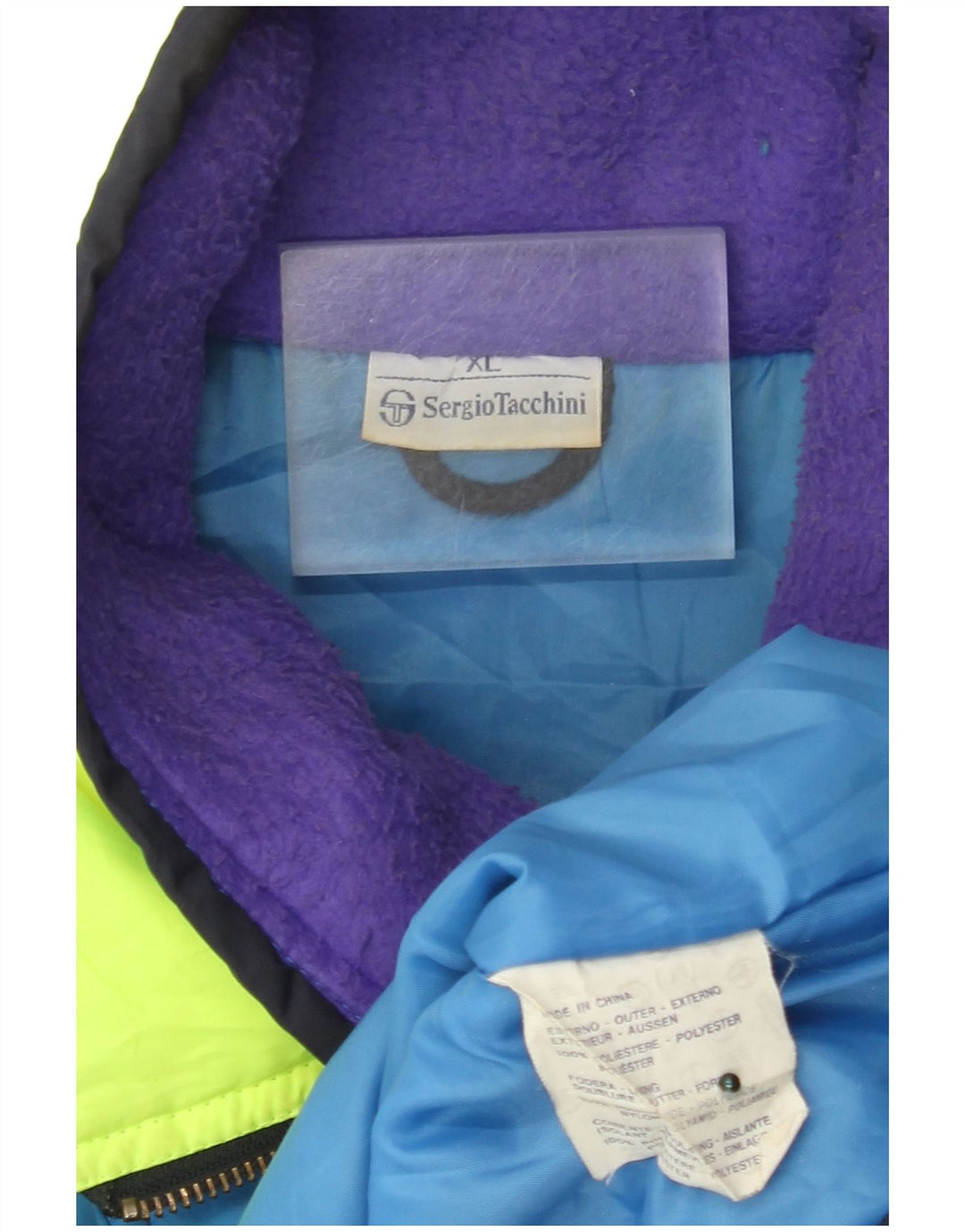 Jachetă de schi pentru bărbați Sergio Tacchini UK 42 XL bleumarin poliester color bloc