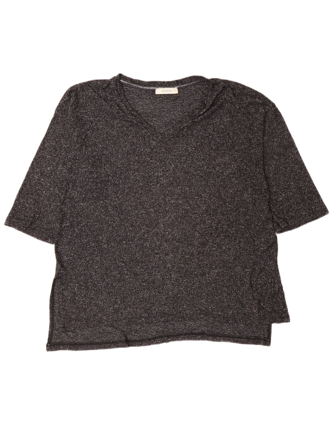 Oasis Tricou pentru femei Top UK 14 Medium Grey Flecked Viscose