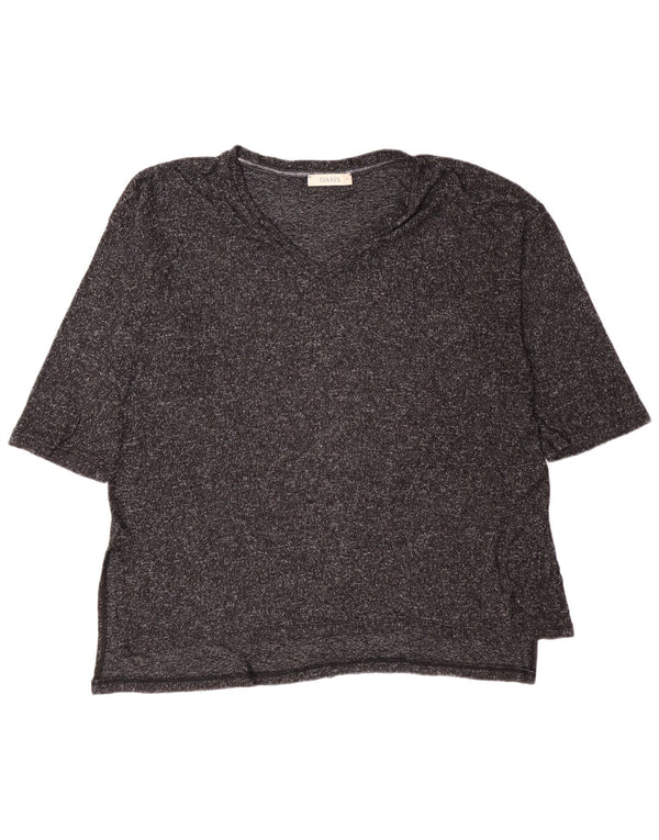 Oasis Tricou pentru femei Top UK 14 Medium Grey Flecked Viscose