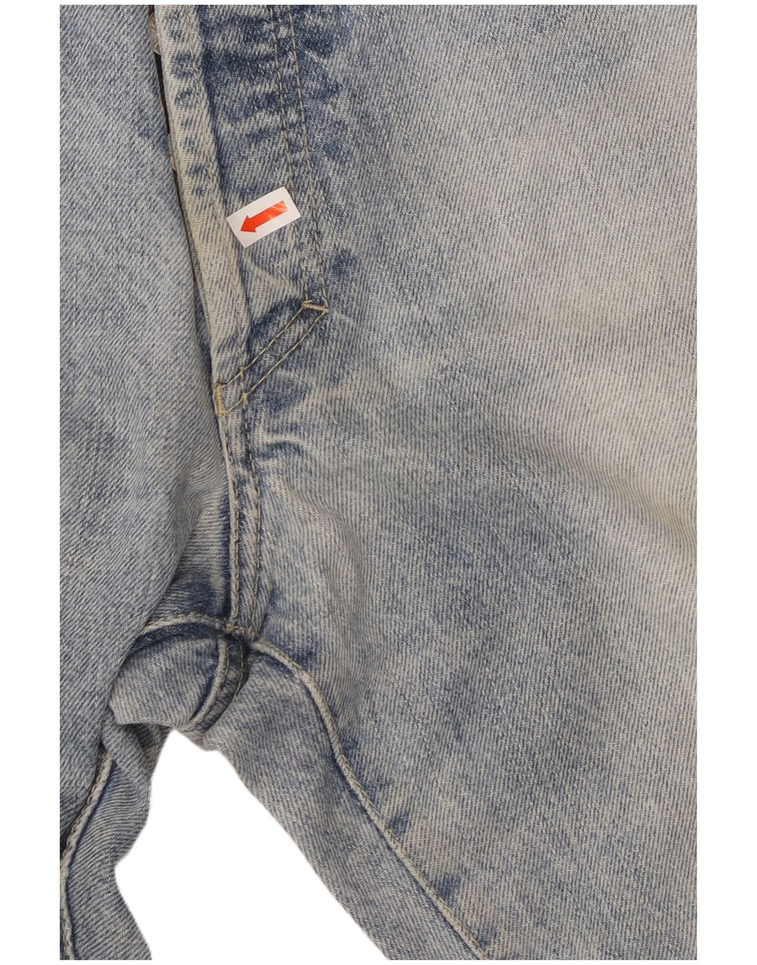 VERSACE Blugi Distressed drepte pentru bărbați W34 L33 Bumbac albastru