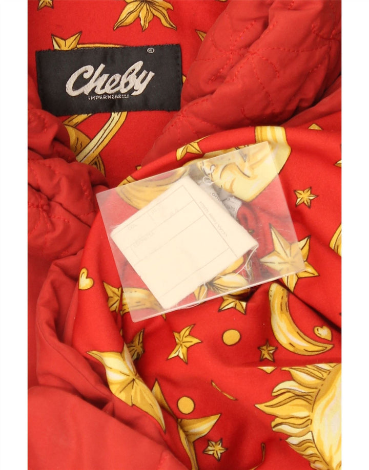 Palton căptușit vintage pentru femei EU 44 XL roșu