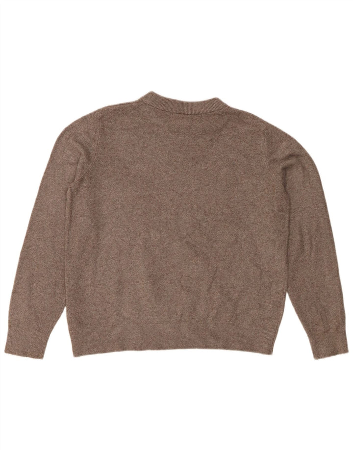 Pulover pentru femei Marks & Spencer cu decolteu triplu UK 14 Poliester mediu gri