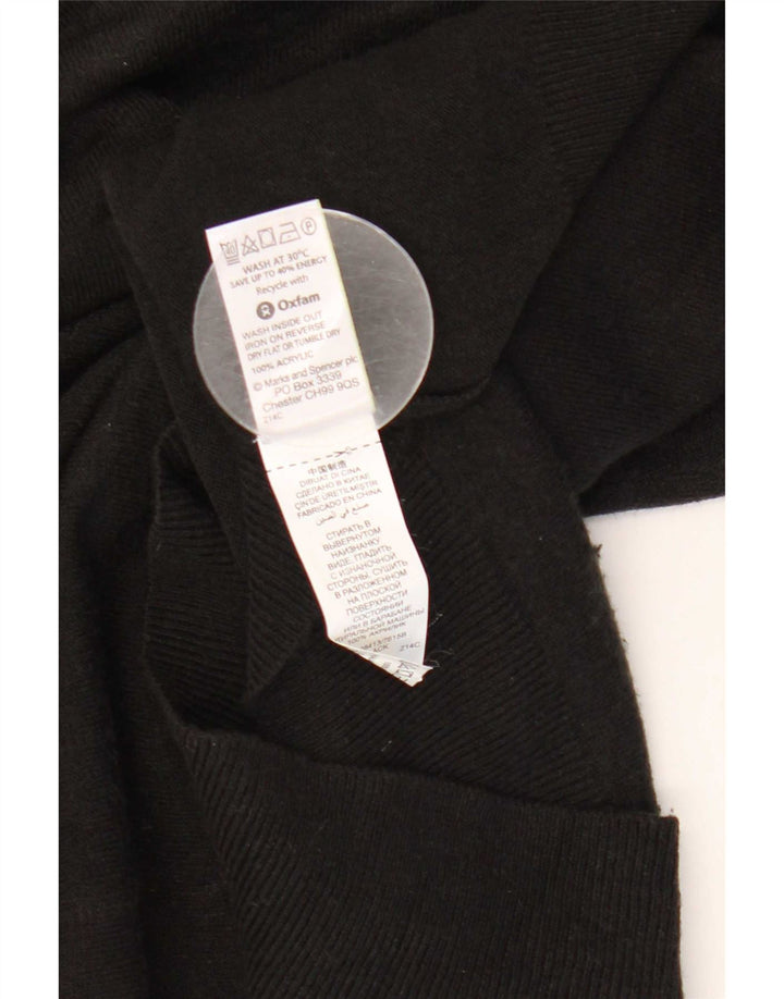Marks & Spencer Pulover pentru bărbați Blue Harbour cu decolteu în V, mic, negru, acrilic
