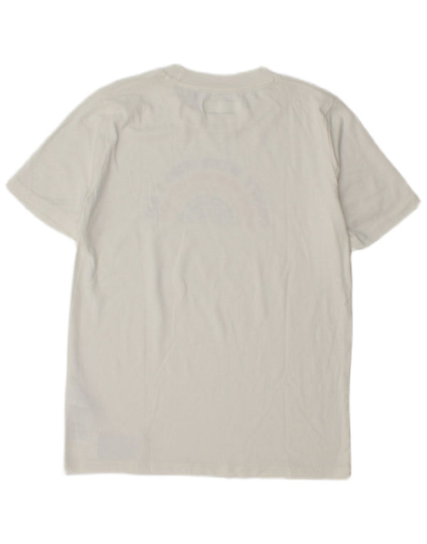 Tricou grafic Abercrombie & Fitch pentru baieti Top 13-14 ani bumbac alb