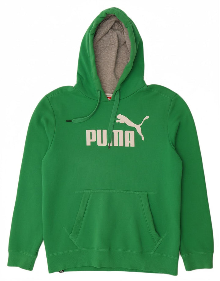 PUMA Mens Graphic Hoodie Jumper Small Green