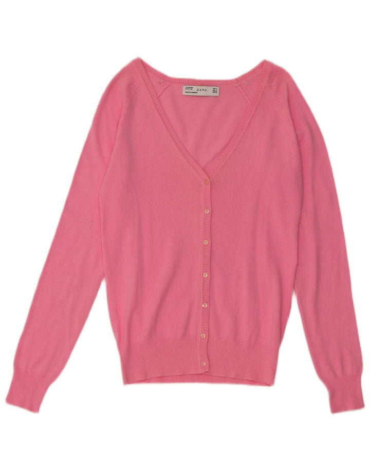 Pulover cardigan pentru femei Zara UK 10 mic roz