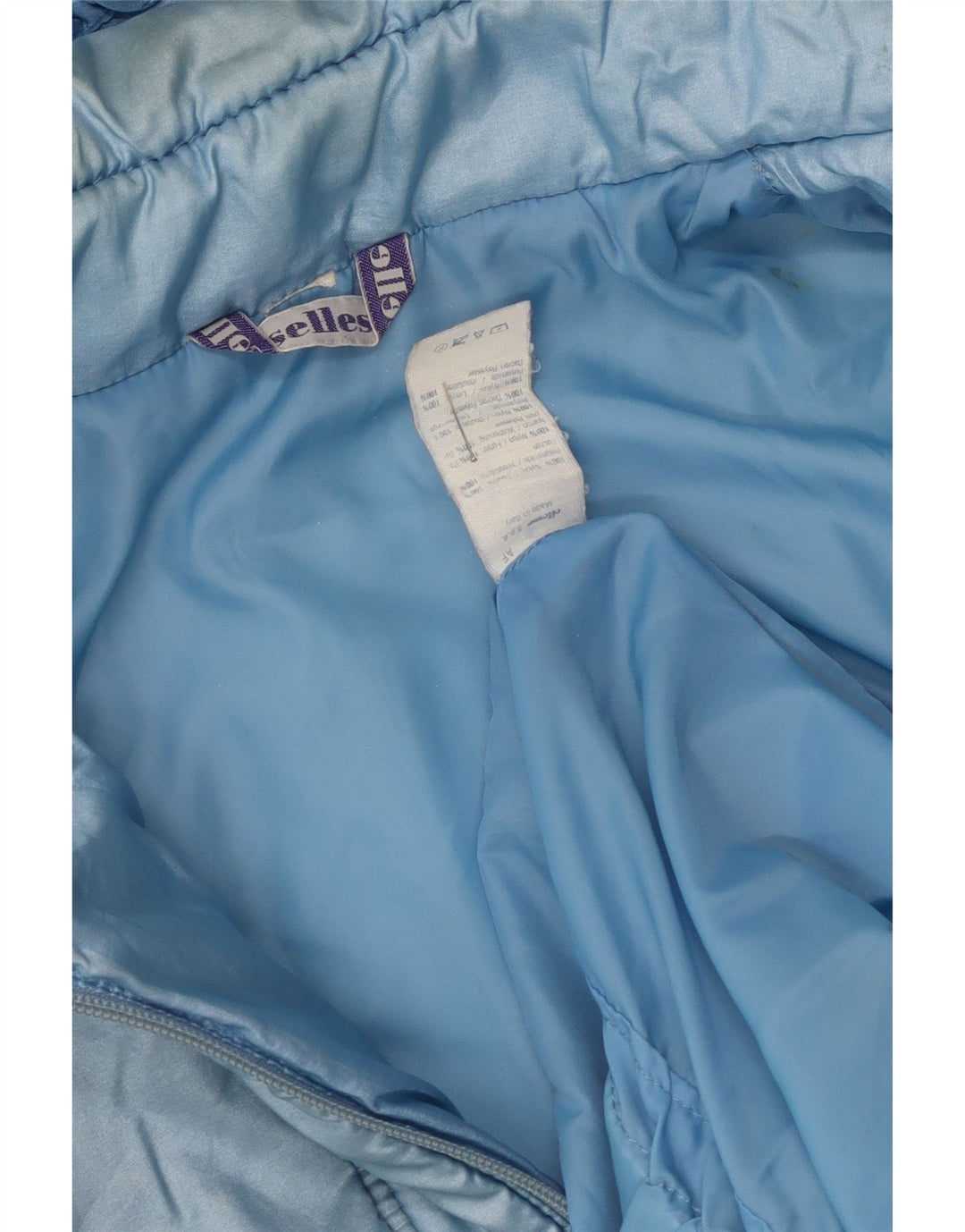Jachetă căptușită cu glugă pentru bărbați Ellesse UK 38 Medium Blue Colorblock Nylon
