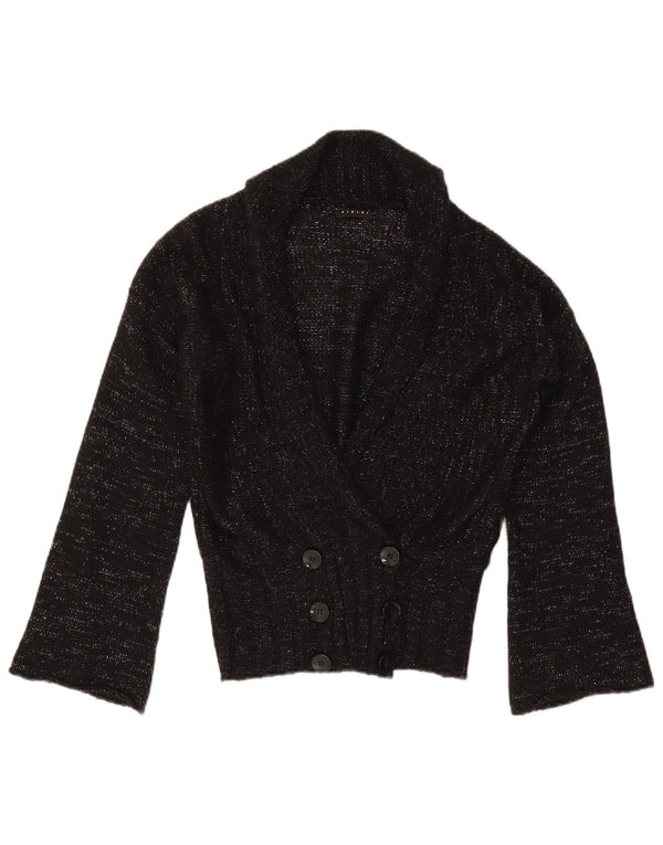 Pulover cardigan pentru femei Sisley UK 14 Medium Black Flecked