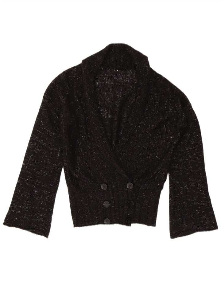 Pulover cardigan pentru femei Sisley UK 14 Medium Black Flecked