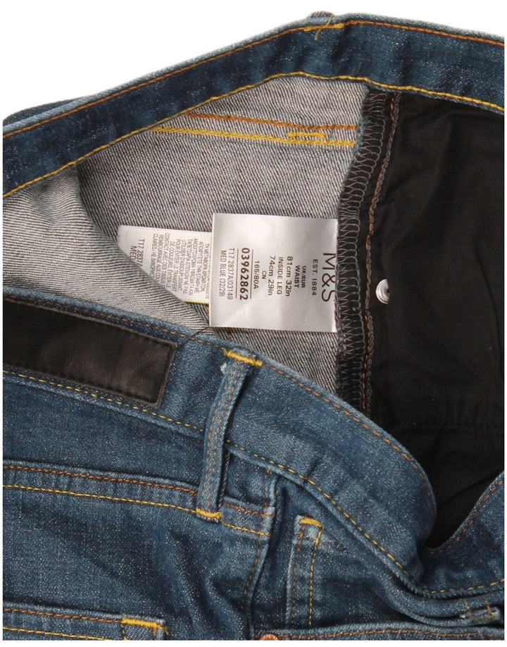 Blugi drepti pentru bărbați Marks & Spencer Autograph W32 L29 Bumbac albastru