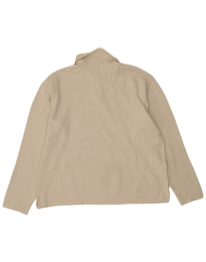 Pulover pentru bărbați Zara, cu gât polo, XL, poliester bej