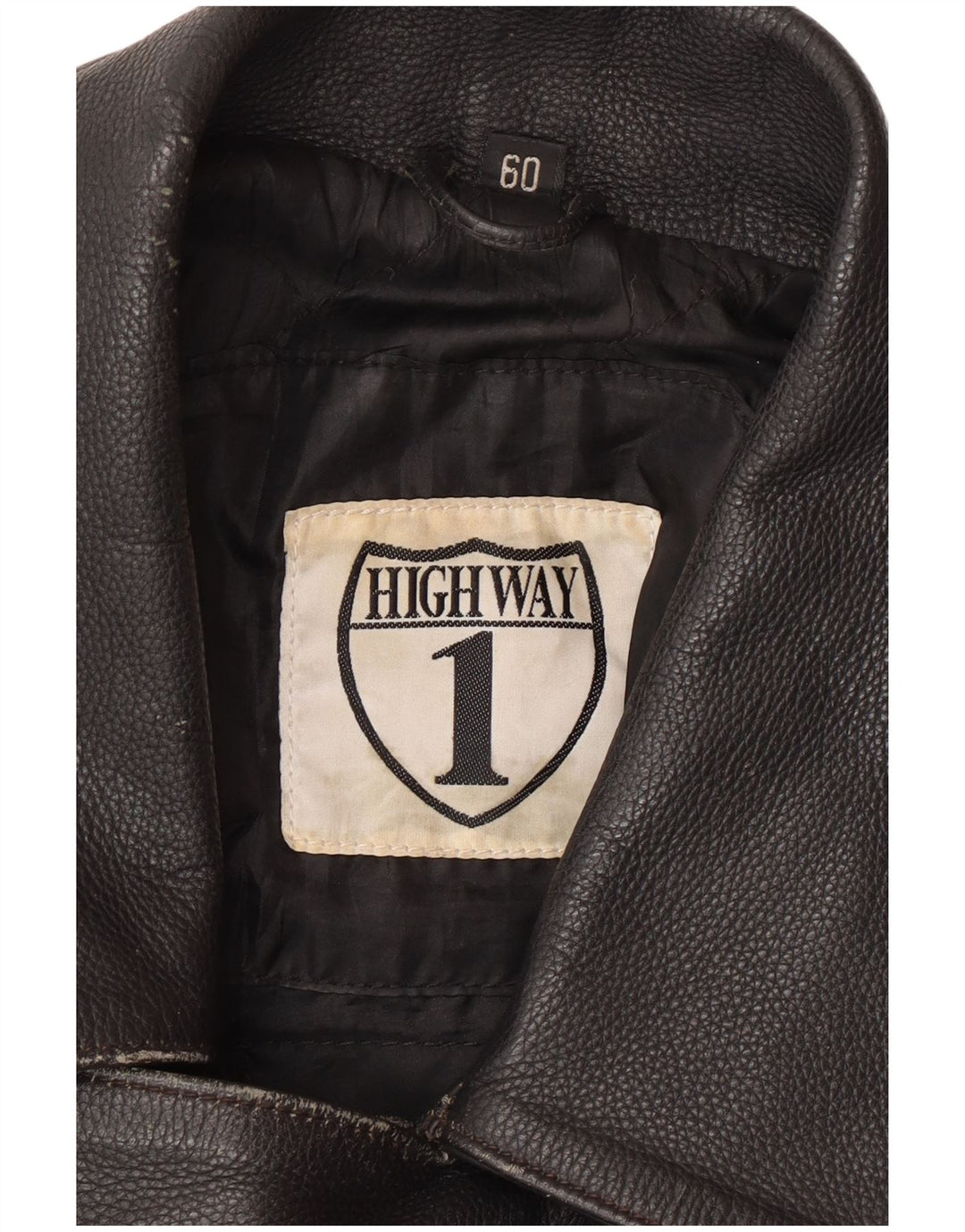Highway 1 Jachetă motociclist din piele pentru bărbați Mărimea 60 4XL Piele neagră