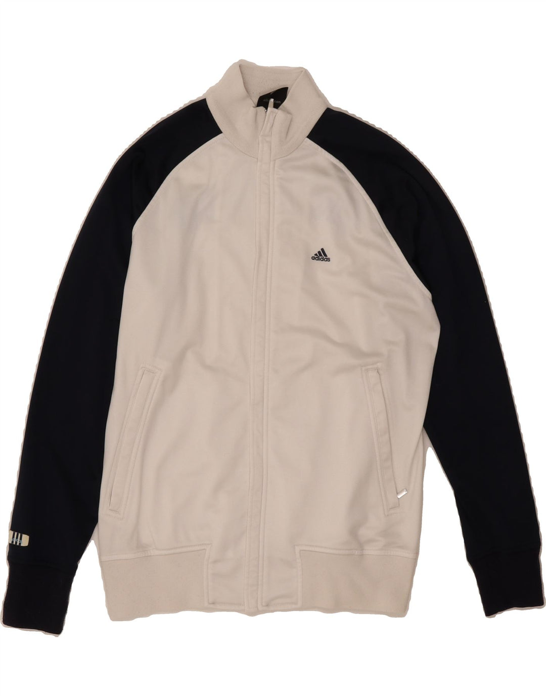 ADIDAS Boys Graphic Tracksuit Top Jacket 15-16 Years White Colourblock Vintage Adidas and Second-Hand Adidas from Messina Hembry 