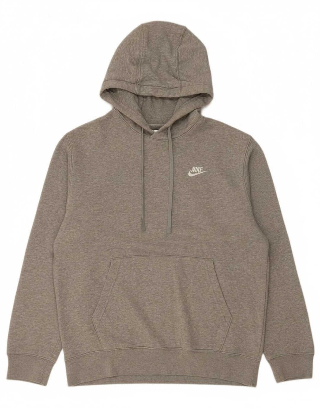 Pulover Nike pentru bărbați cu capota cu grafică, din bumbac cu pete, gri mediu