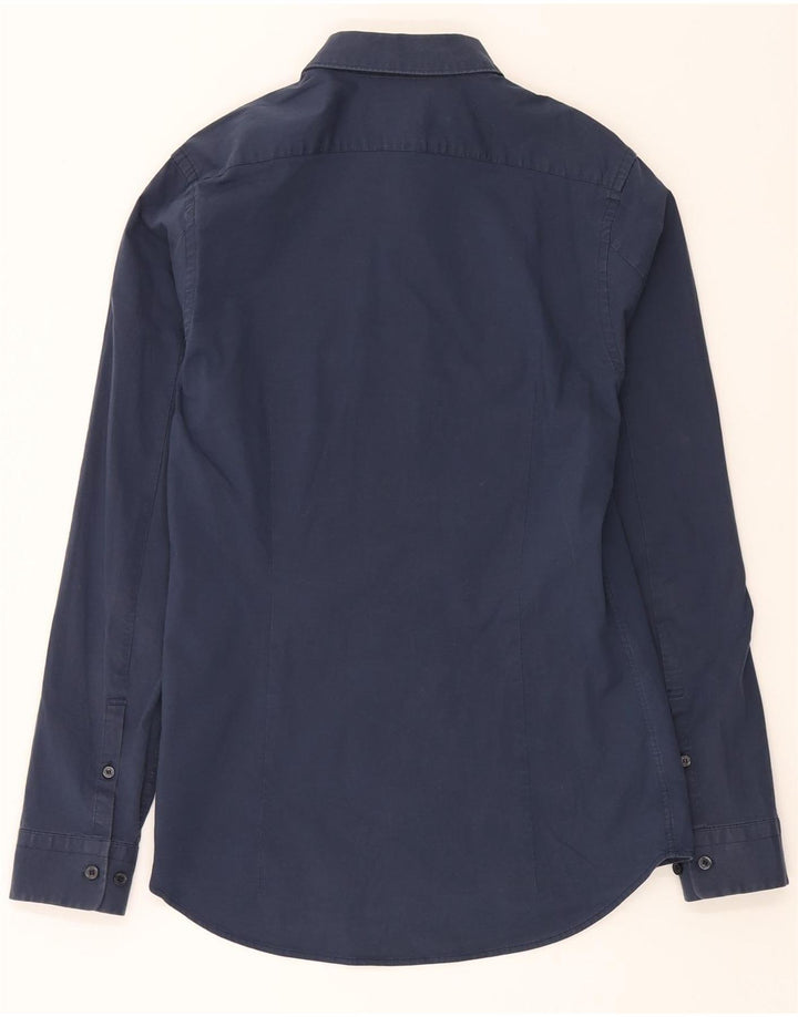 CALVIN KLEIN JEANS Mens Shirt Large Navy Blue Cotton Vintage Calvin Klein Jeans and Second-Hand Calvin Klein Jeans from Messina Hembry 