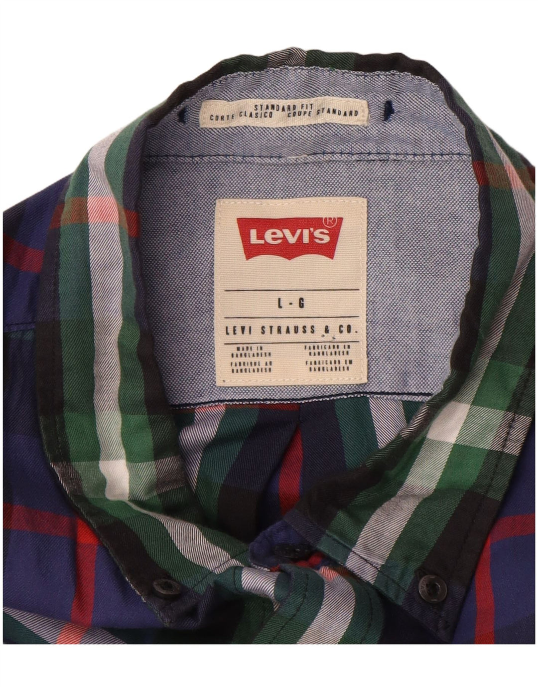 Cămașă de flanel pentru bărbați LEVI'S, cu ajustare standard, din bumbac cu carouri multicolore