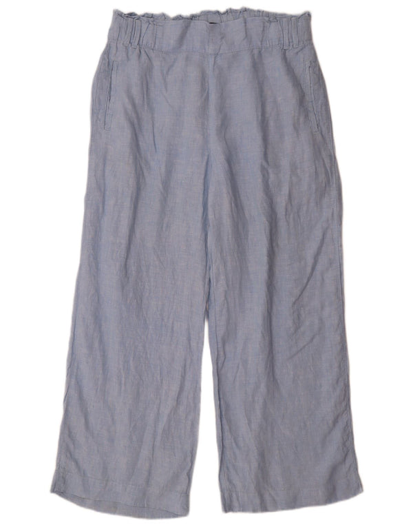 Marks & Spencer Pantaloni casual pentru femei cu picioare largi UK 14 Large W32 L29 Blue