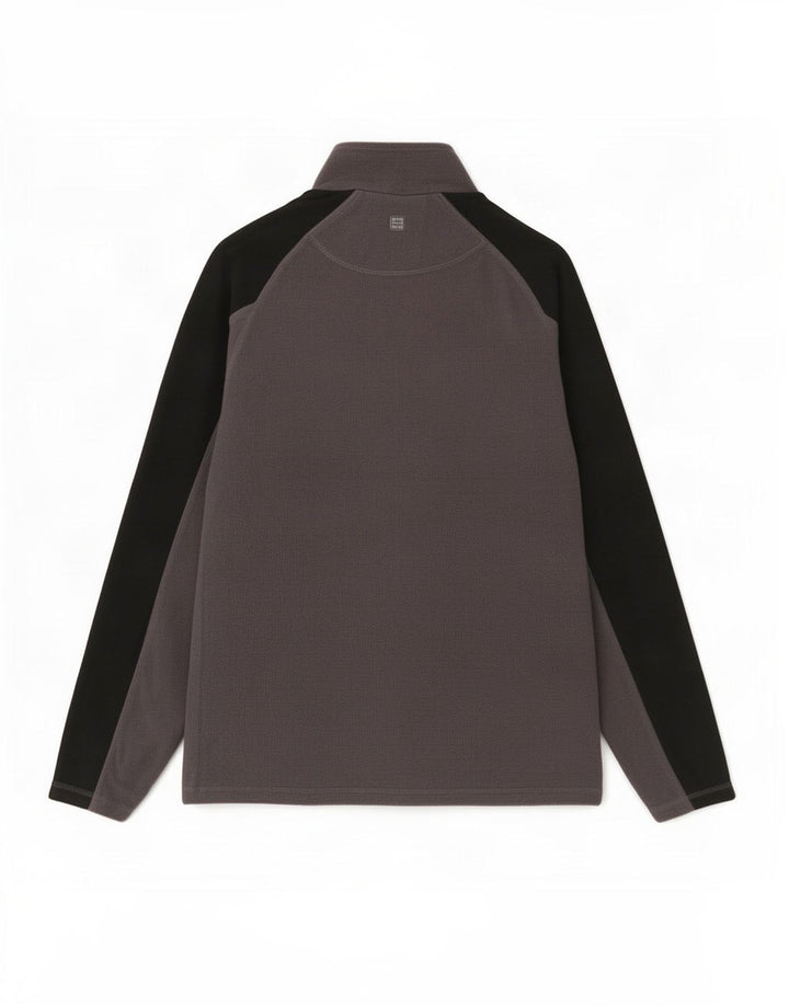 Jumper pentru bărbați Mountain Warehouse, din lână, cu fermoar, gri mediu